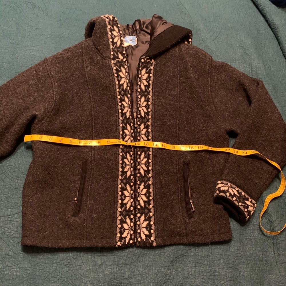 Coldwater Creek Boiled Wool Coat with Hood